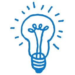 Lightbulb and idea sharing